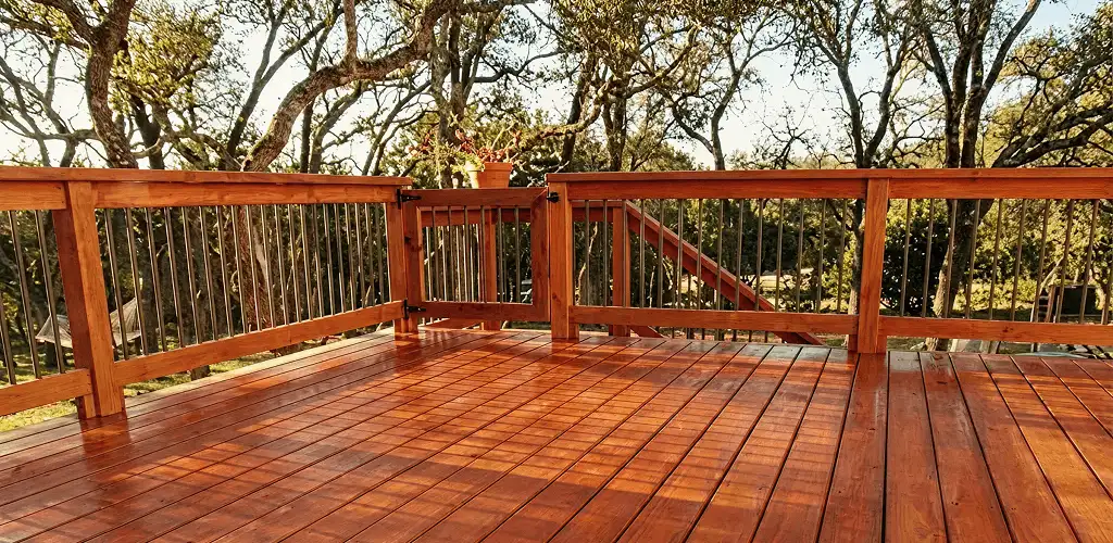 Deck sealing results with a freshly sealed wood deck in Fort Lauderdale, FL